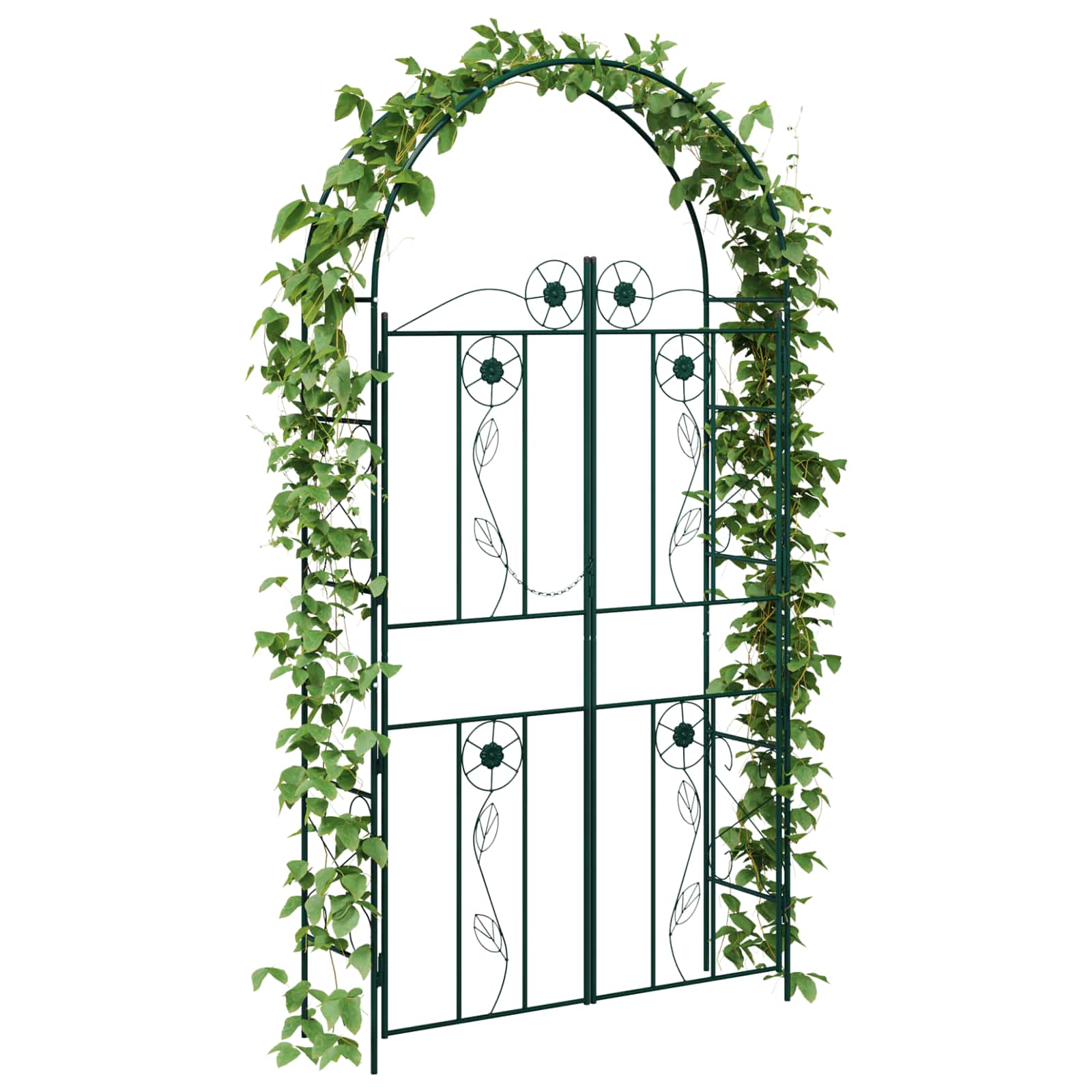Vidaxl arche de jardin uni vert 115 x 37 x 226 cm