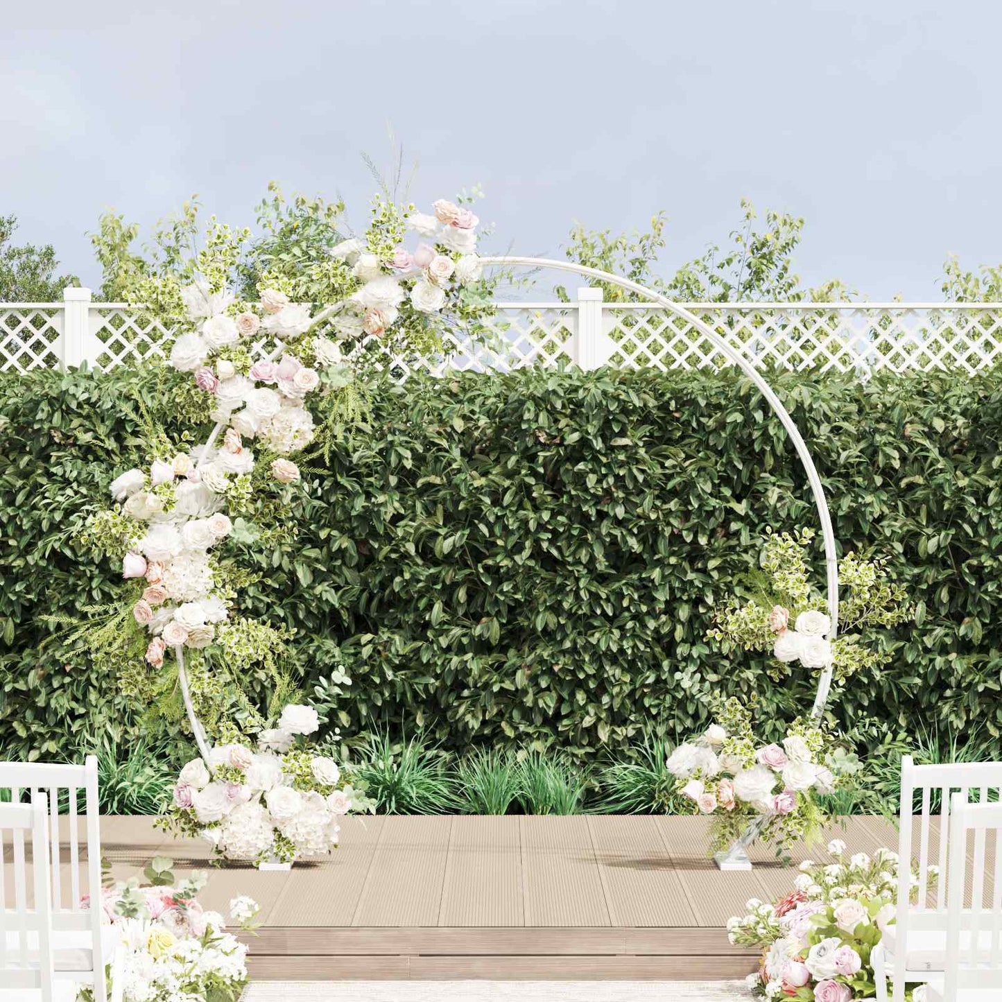 Vidaxx arche de mariage blanc 223 x 45 x 201 cm acier