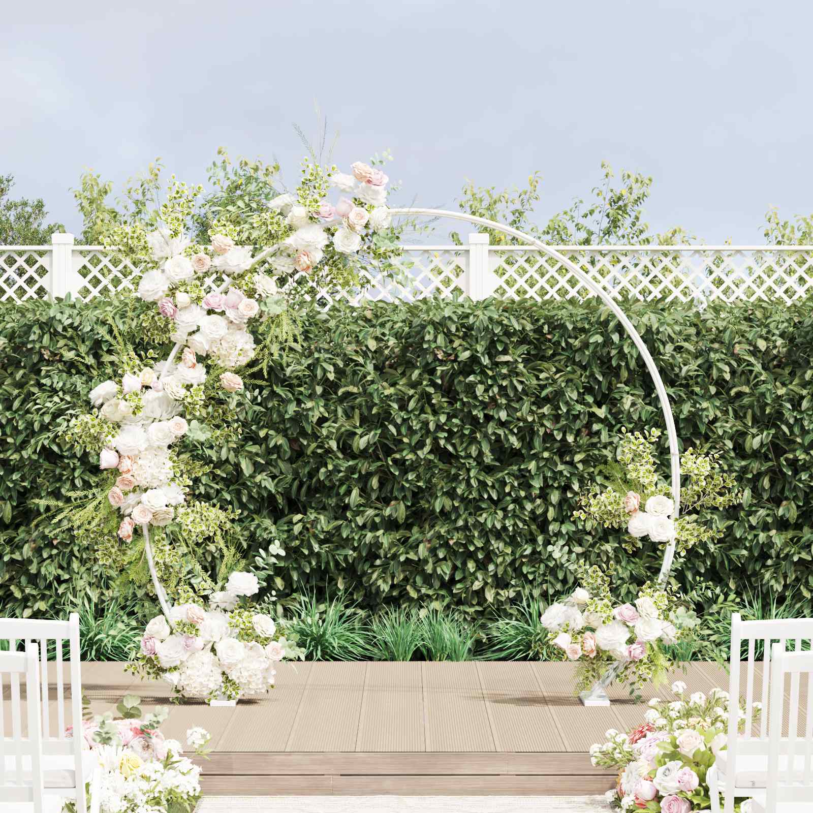 Vidaxx arche de mariage blanc 223 x 45 x 201 cm acier