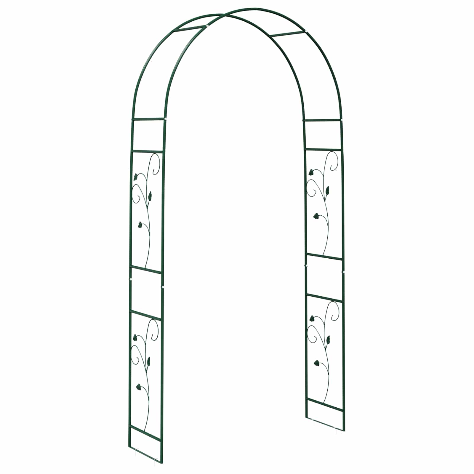 Vidaxxl arche de jardin fleurs vert 115 x 37 x 231 cm
