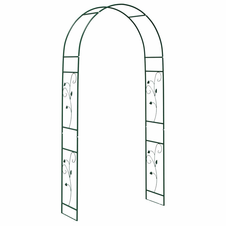 Vidaxxl arche de jardin fleurs vert 115 x 37 x 231 cm