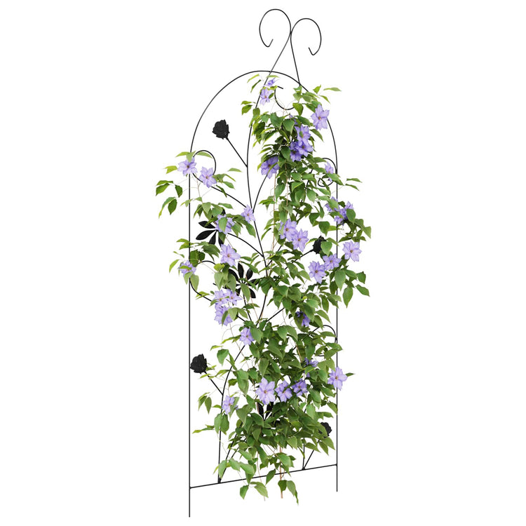 Vidaxl portail de jardin avec serrure 3 pcs noir 112 x 39,5 cm acier