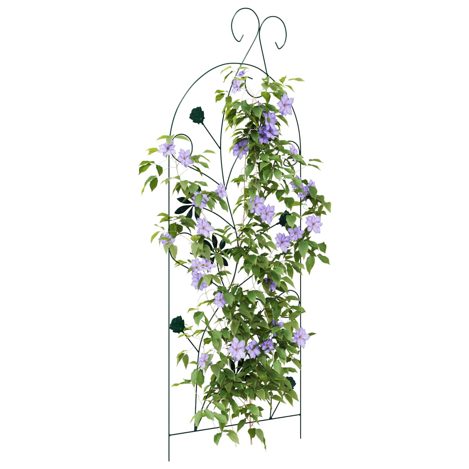 Vidaxl clôture de jardin 3 pcs vert 112 x 39,5 cm acier