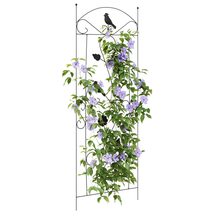 Vidaxl clôture de jardin 3 pcs noir 110 x 40 cm acier