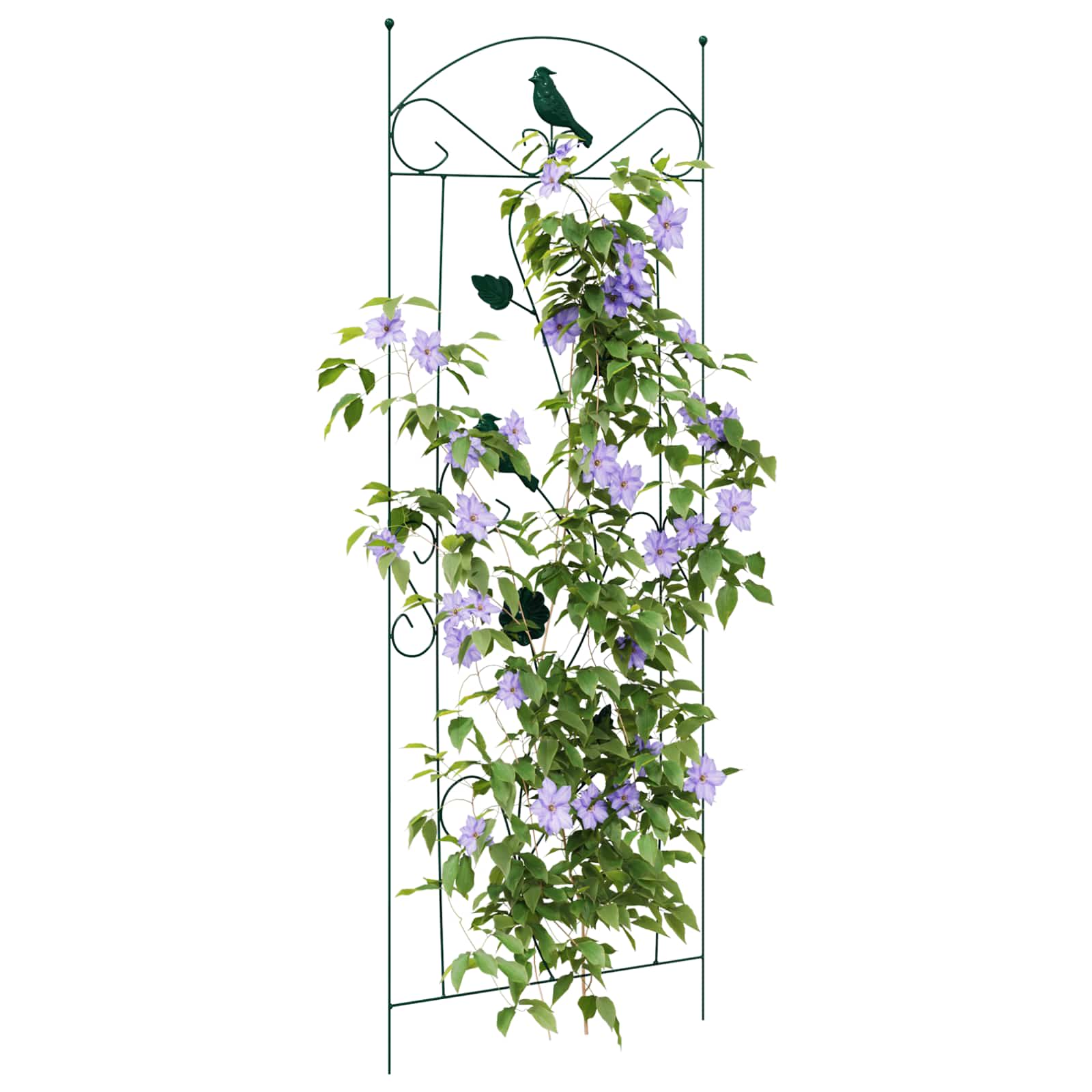 Vidaxl clôture de jardin 3 pcs vert 110 x 40 cm acier