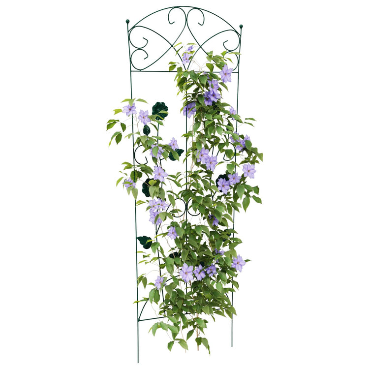 Vidaxl clôture de jardin 3 pcs vert 110,5 x 42,5 cm acier
