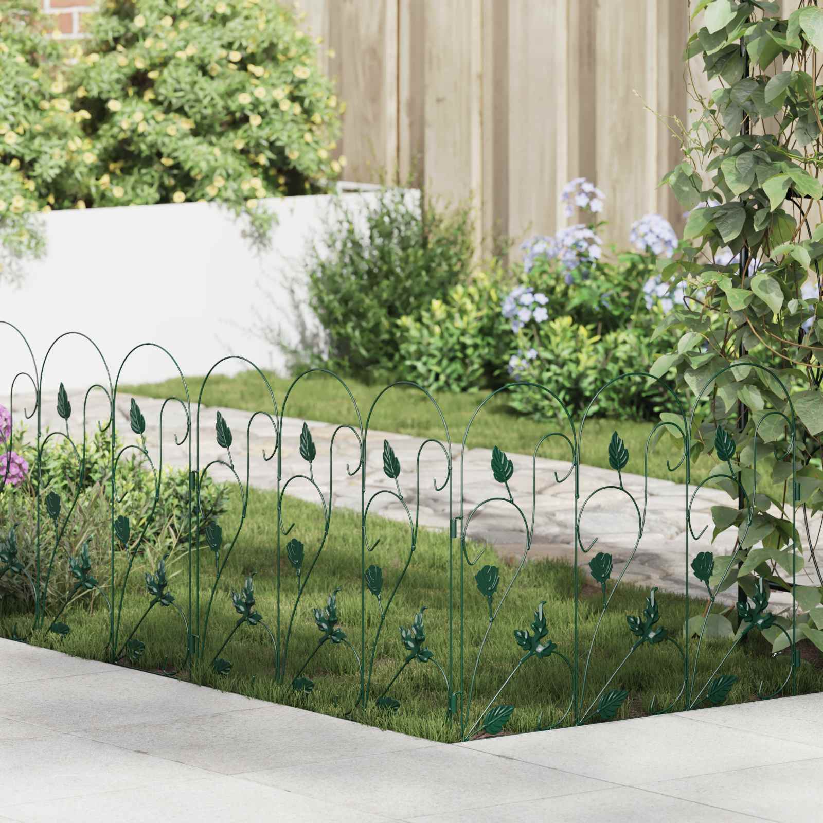 Vidaxl treillis de clôture de jardin vert 307 x 54,5 x 0,3 cm