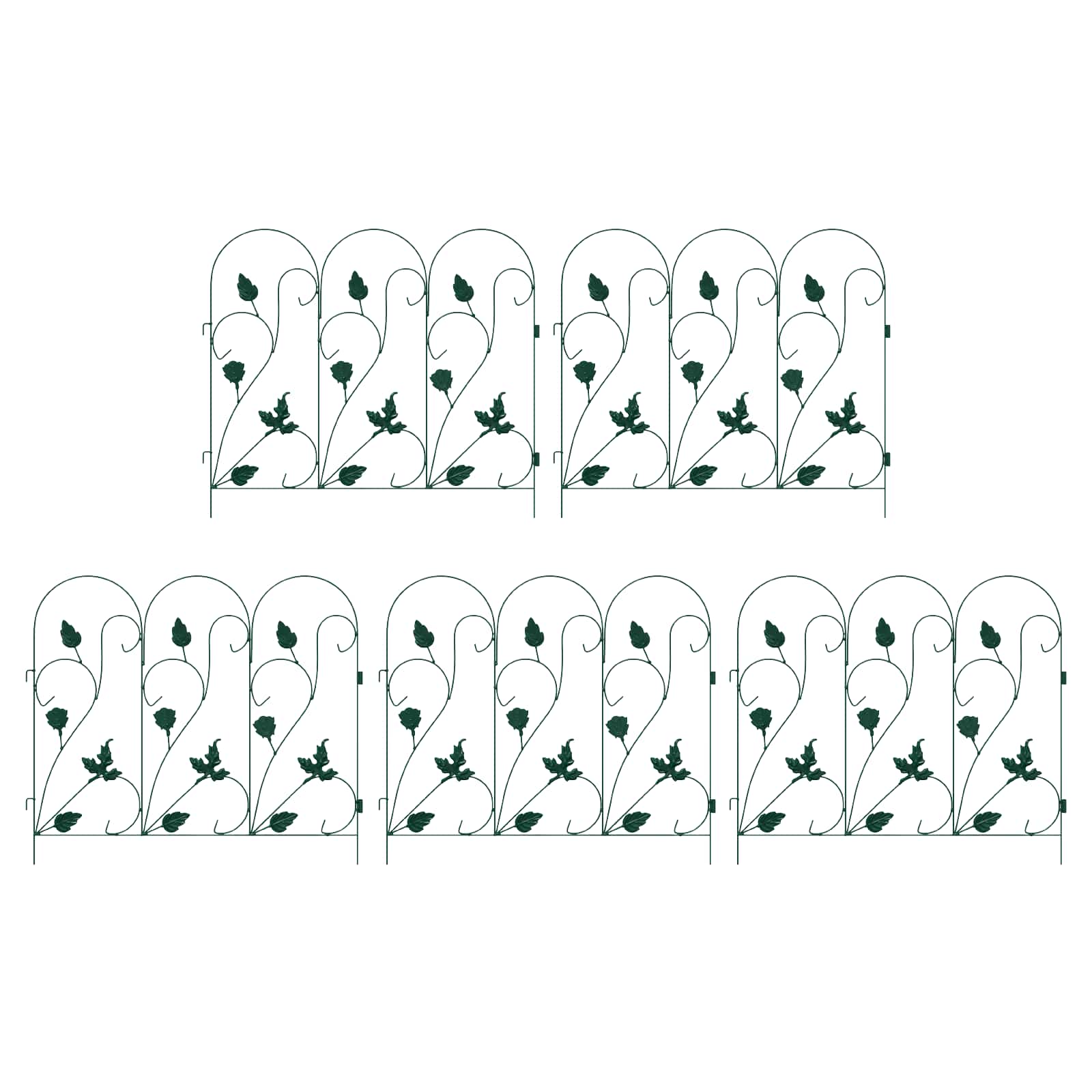 Vidaxl treillis de clôture de jardin vert 307 x 54,5 x 0,3 cm