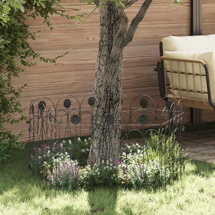 Vidaxl treillis de clôture de jardin noir 305,5 x 55,5 x 0,3 cm