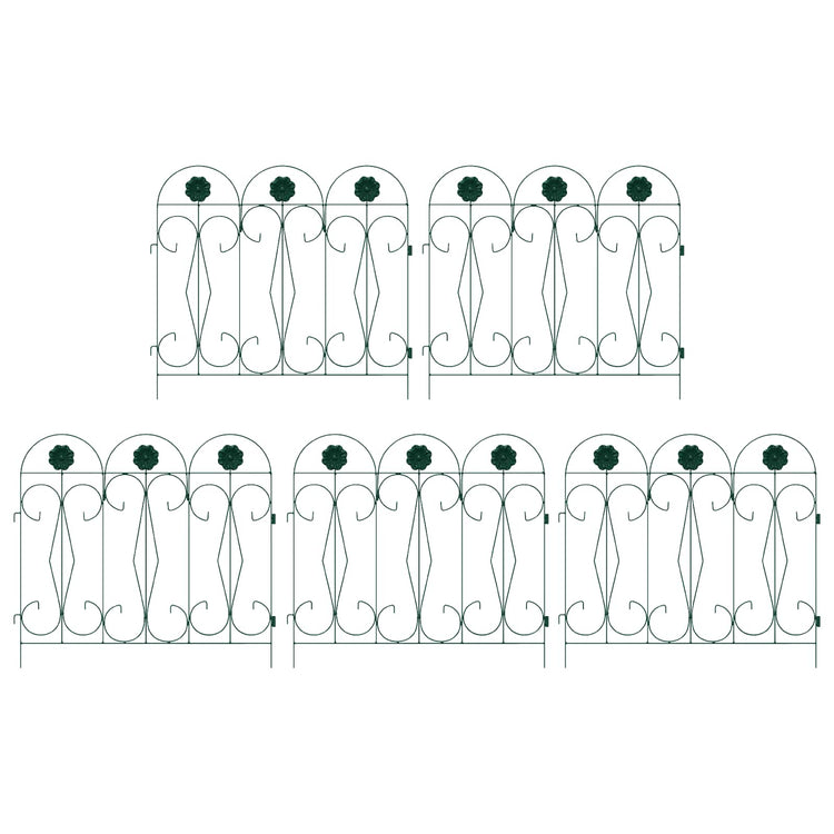 Vidaxl treillis de clôture de jardin vert 305,5 x 55,5 x 0,3 cm