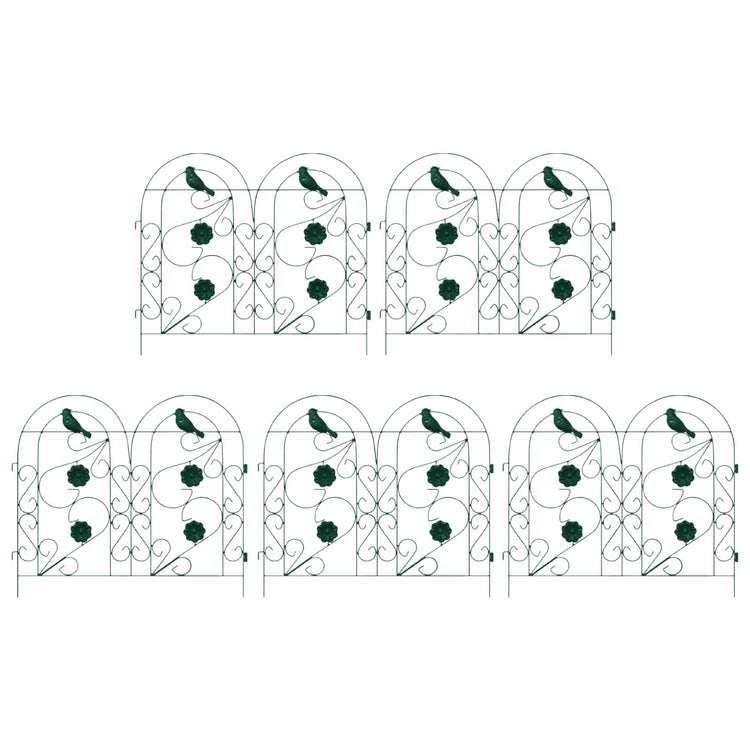Vidaxl treillis de clôture de jardin vert 308,5 x 54,5 x 0,3 cm