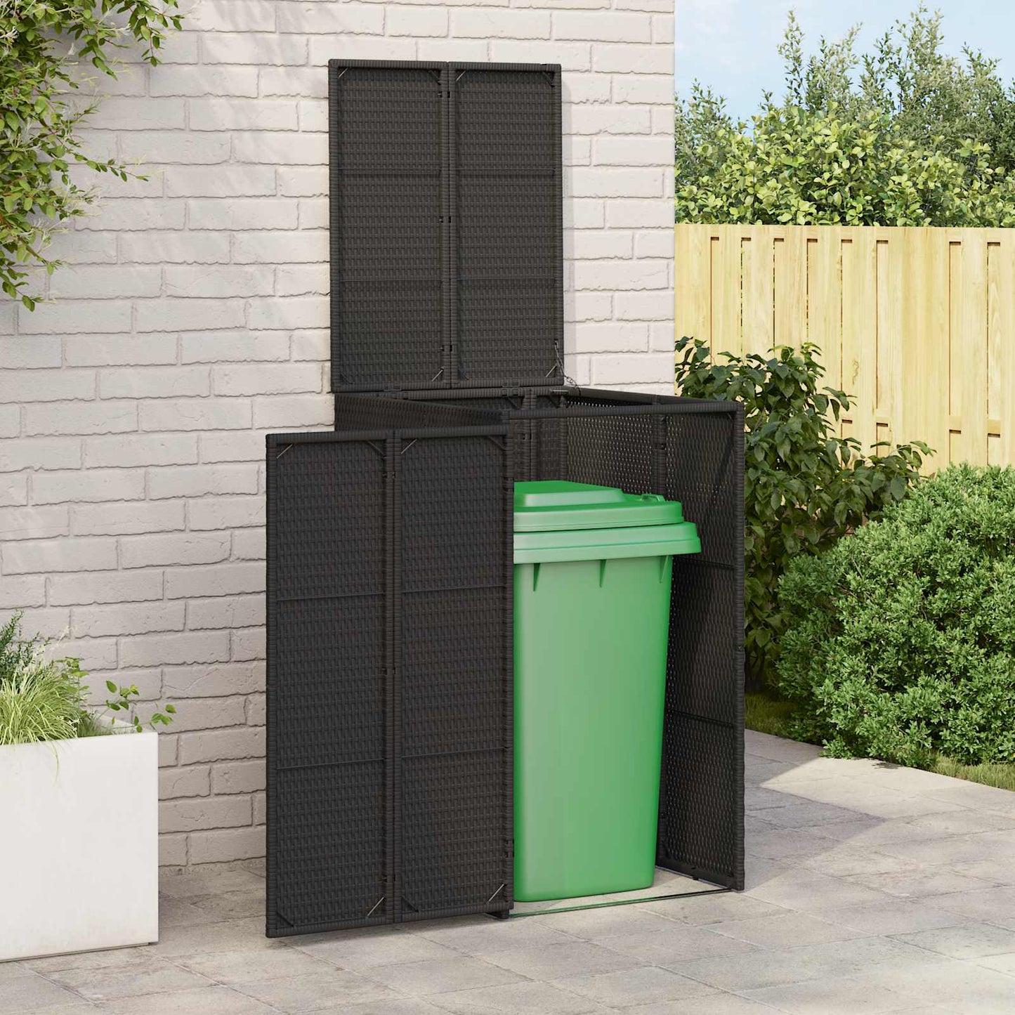 Vidaxx poubelle noir 65 x 80 x 115 cm polyéthylène