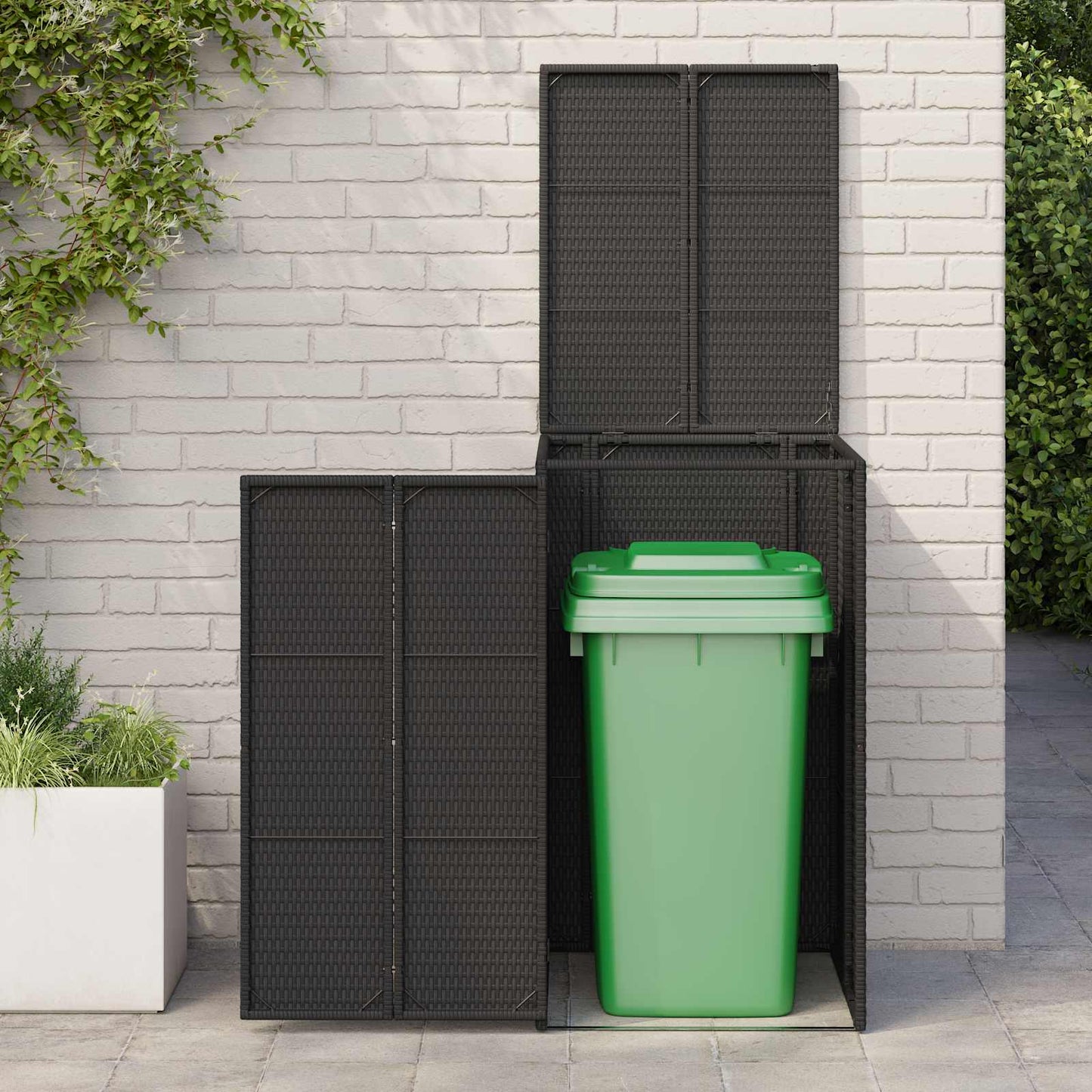 Vidaxx poubelle noir 65 x 80 x 115 cm polyéthylène