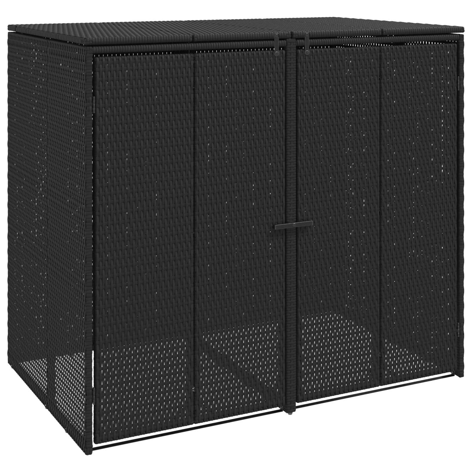 Vidaxx boîte poubelle 2 pcs noir 65 x 80 x 115 cm polyéthylène