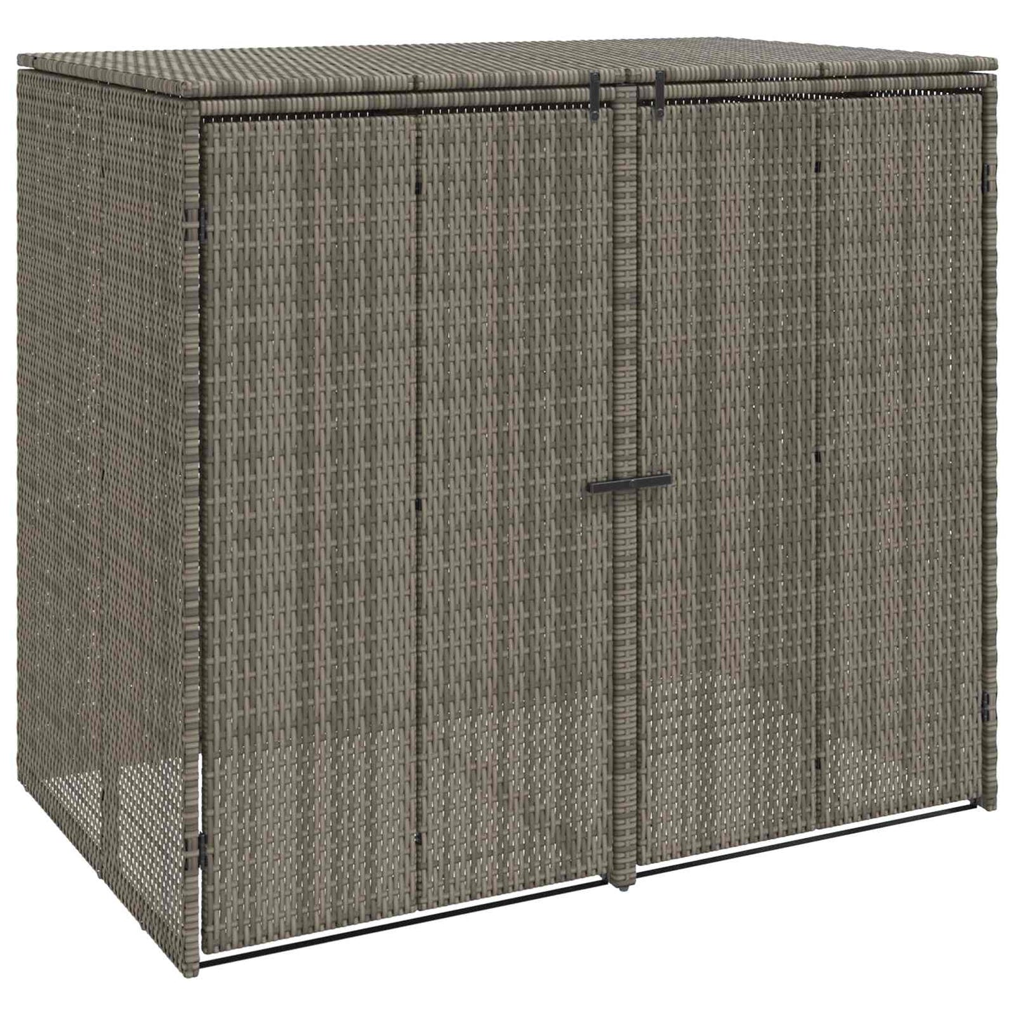 Vidaxx boîte poubelle 2 pcs gris 65 x 80 x 115 cm polyéthylène