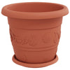 Vidaxxl pots de plantes 24 pcs rouge brique ø 26 x 21,5 cm en plastique