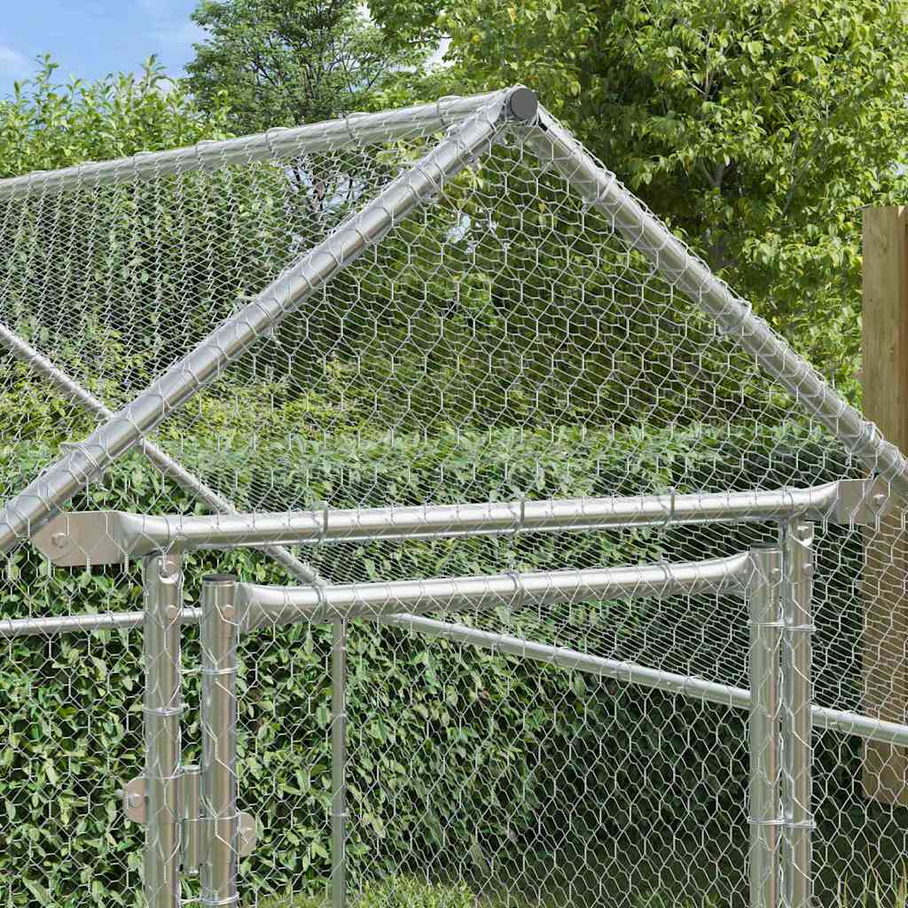 Vidaxx poulailler argent 200x170x177cm acier galvanisé