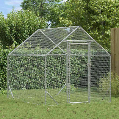 Vidaxx poulailler argent 200x170x177cm acier galvanisé