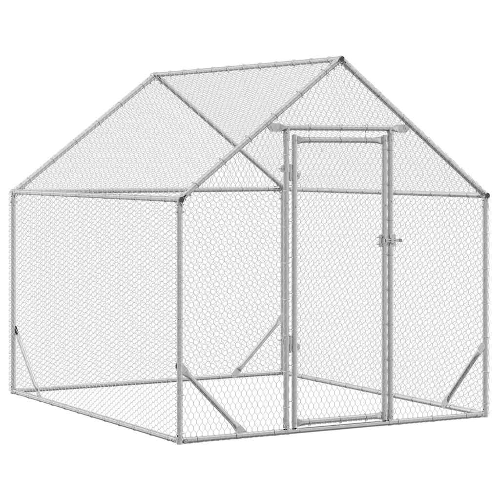 Vidaxx poulailler argent 200x170x177cm acier galvanisé
