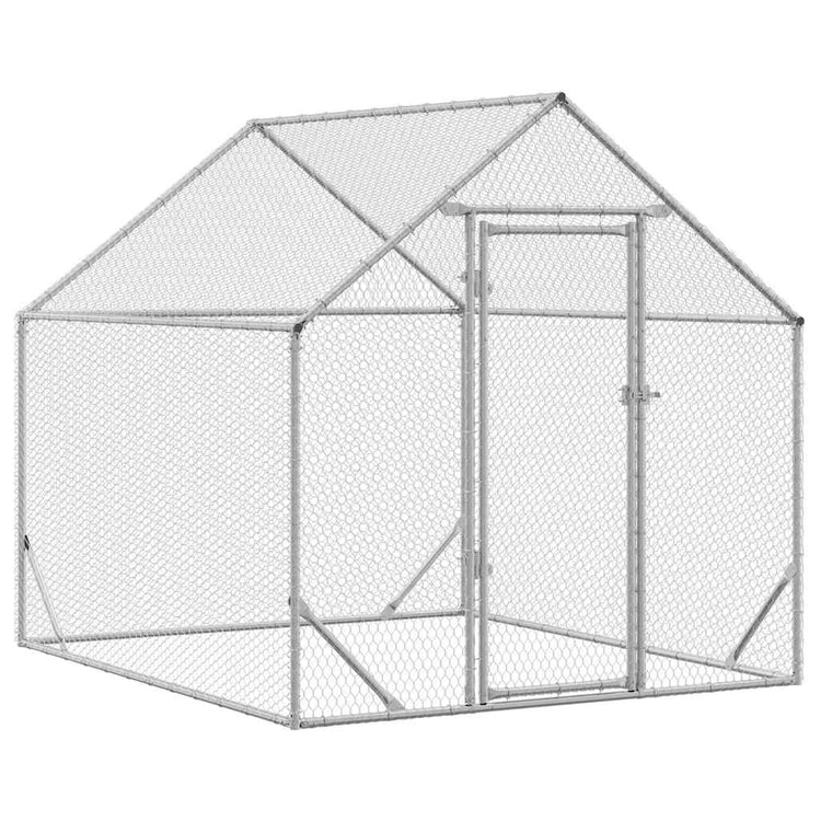 Vidaxx poulailler argent 200x170x177cm acier galvanisé