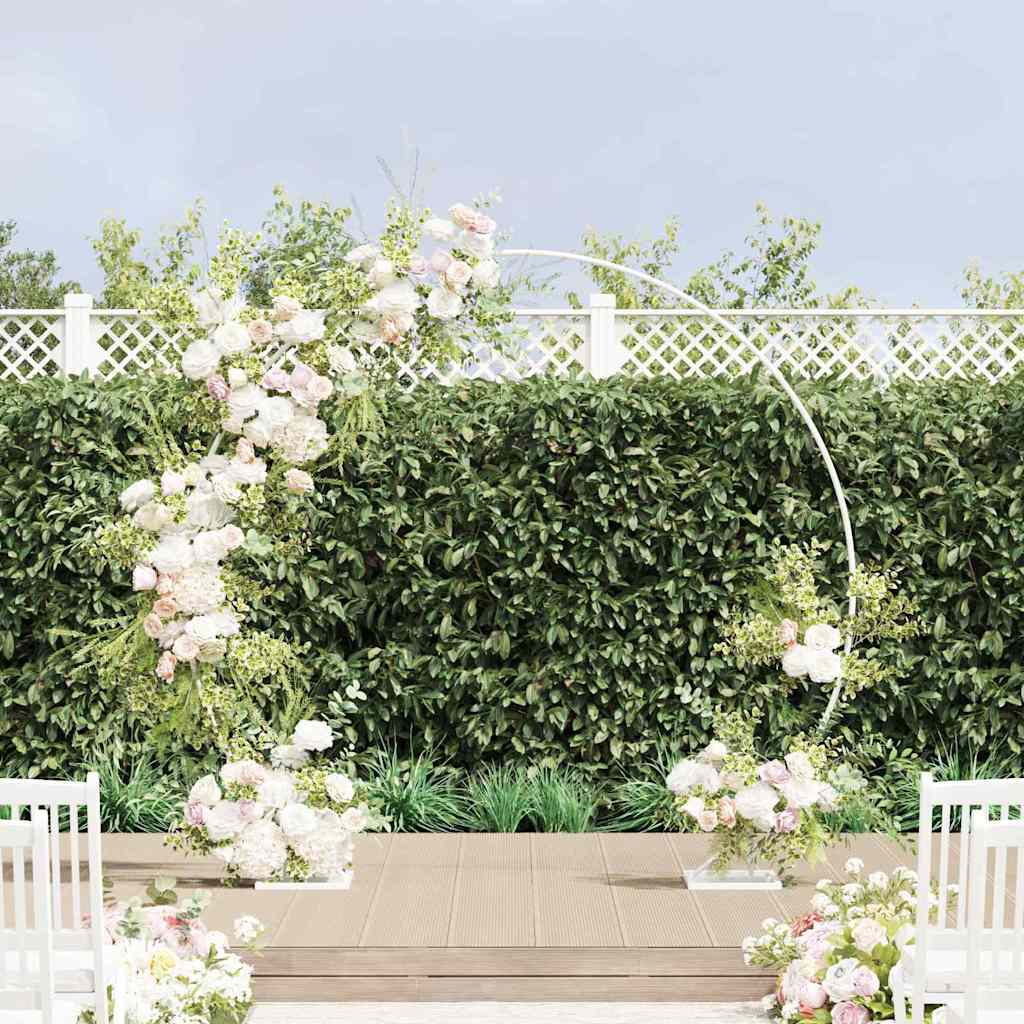 VidaXL bord de mariage blanc 220 x 45 x 200 cm acier