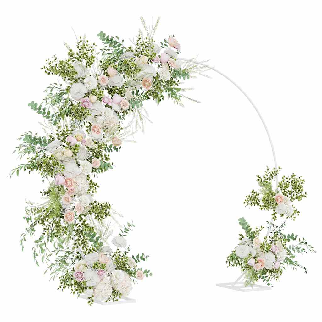 VidaXL bord de mariage blanc 220 x 45 x 200 cm acier