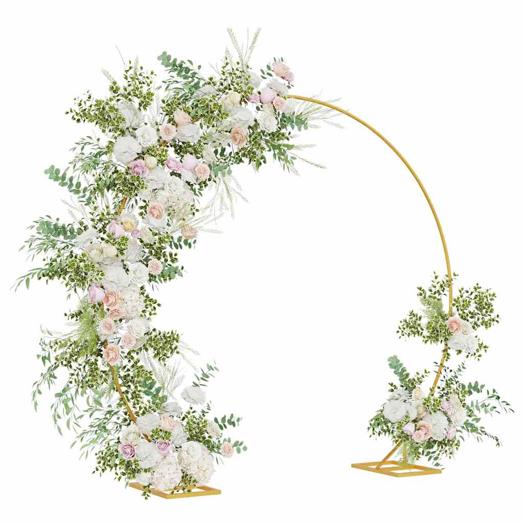 VidaXL bordure de mariage or 220 x 45 x 200 cm acier