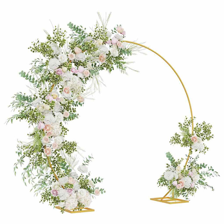 VidaXL bordure de mariage or 220 x 45 x 200 cm acier