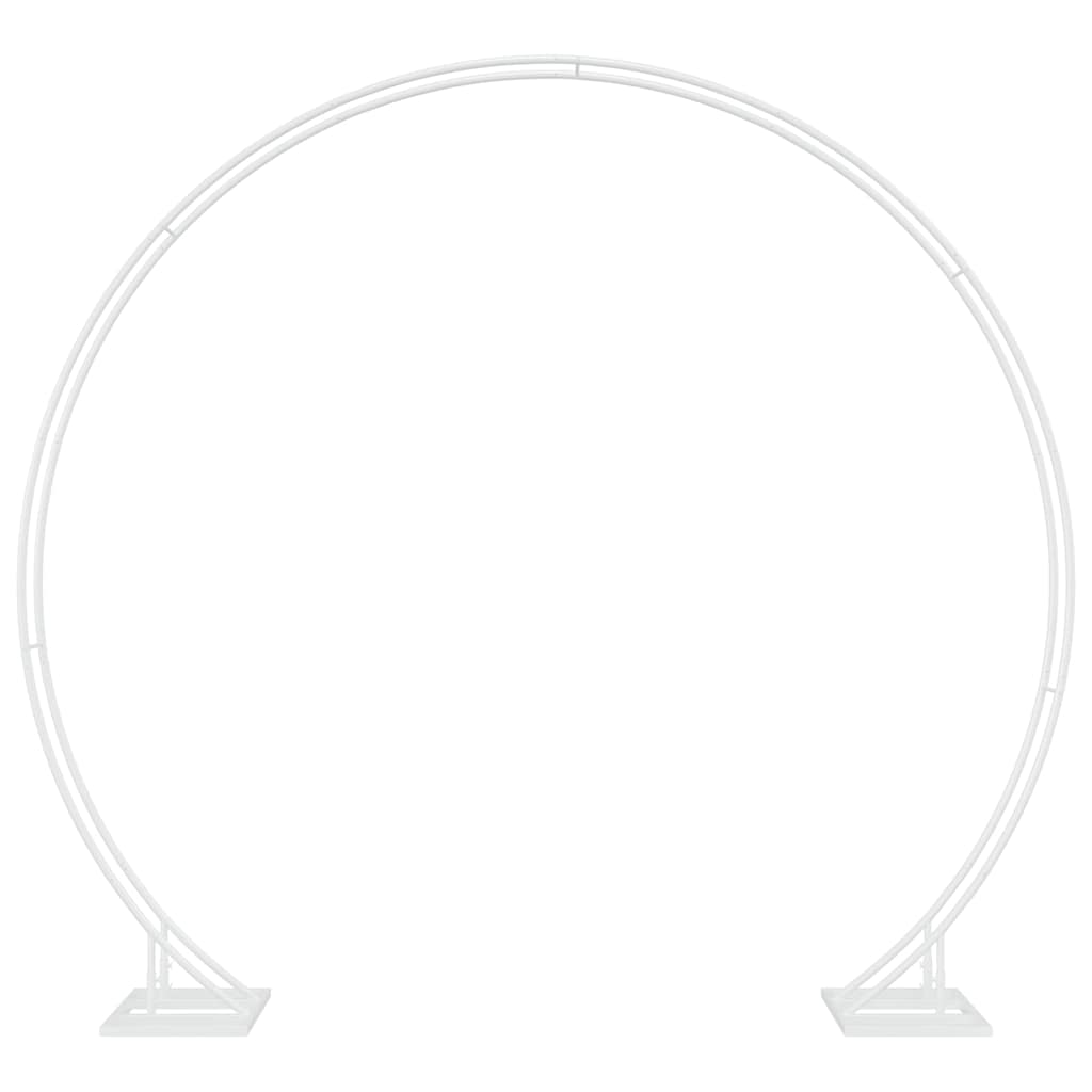 VidaXL bord de mariage blanc 220 x 45 x 200 cm acier