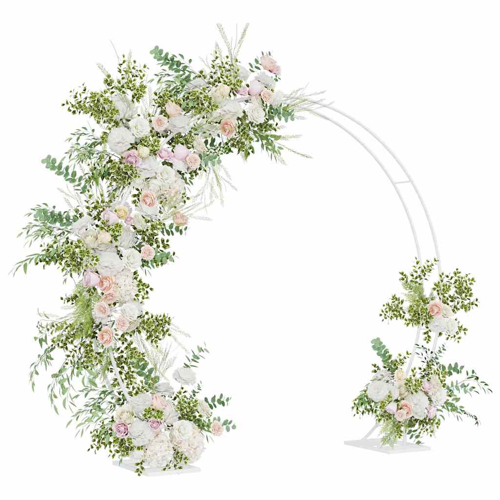VidaXL bord de mariage blanc 220 x 45 x 200 cm acier