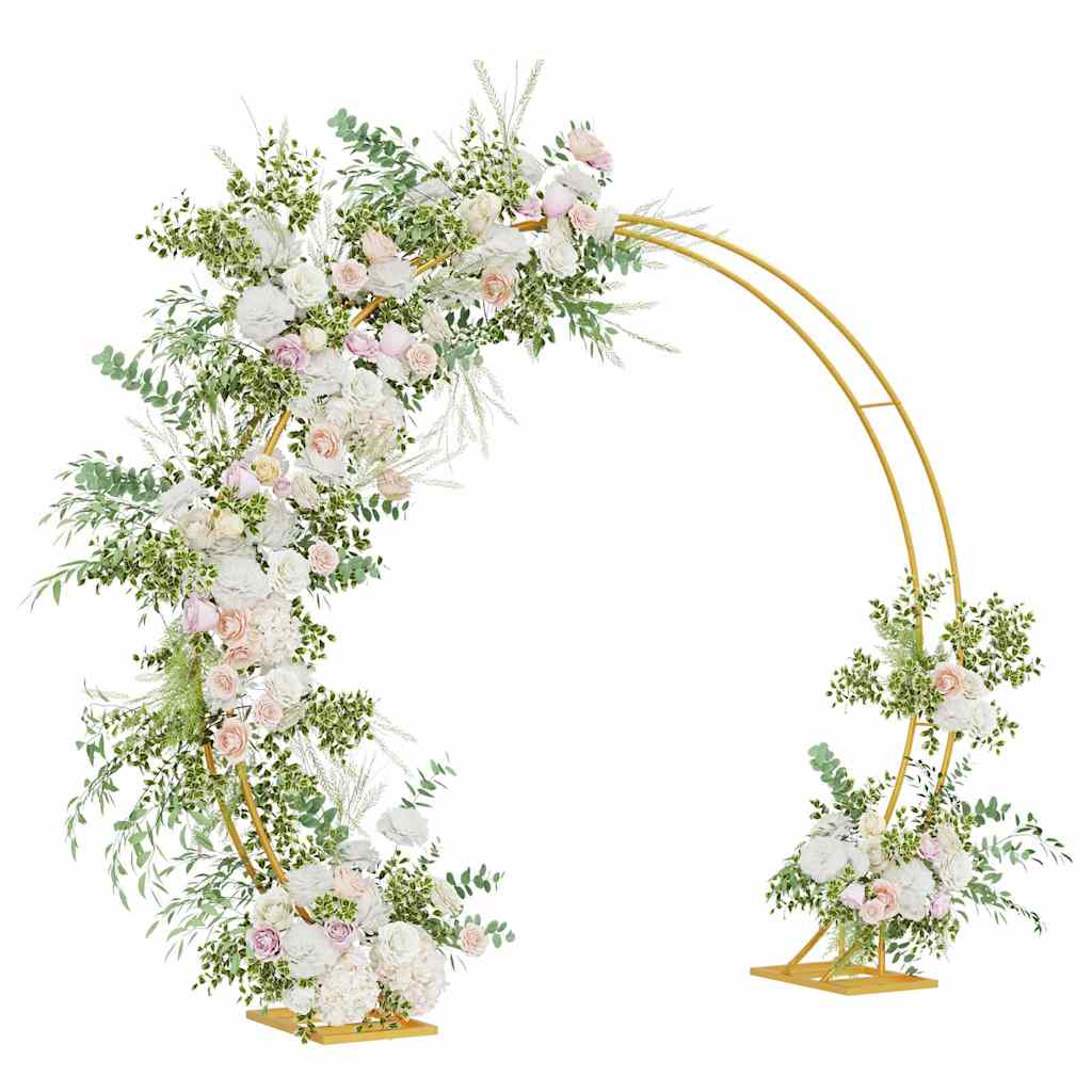 VidaXL bordure de mariage or 220 x 45 x 200 cm acier