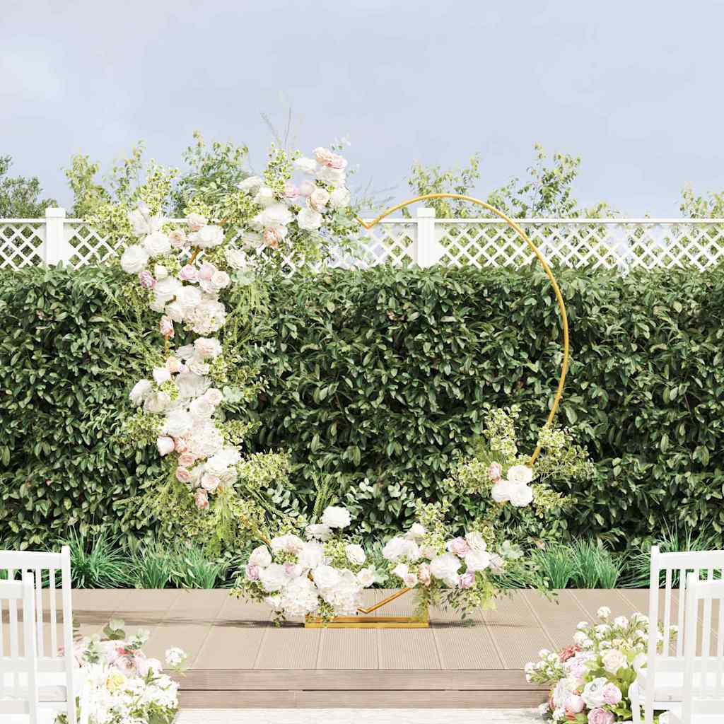 Vidaxx bordure de mariage or 195 x 35 x 211 cm acier