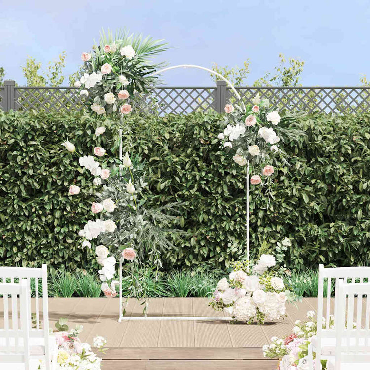 VidaXL bord de mariage blanc 100 x 39 x 200 cm acier