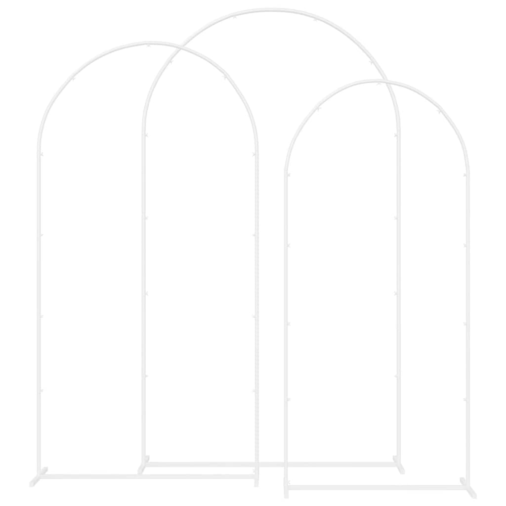 VidaXL bordure de mariage 3 pcs acier blanc