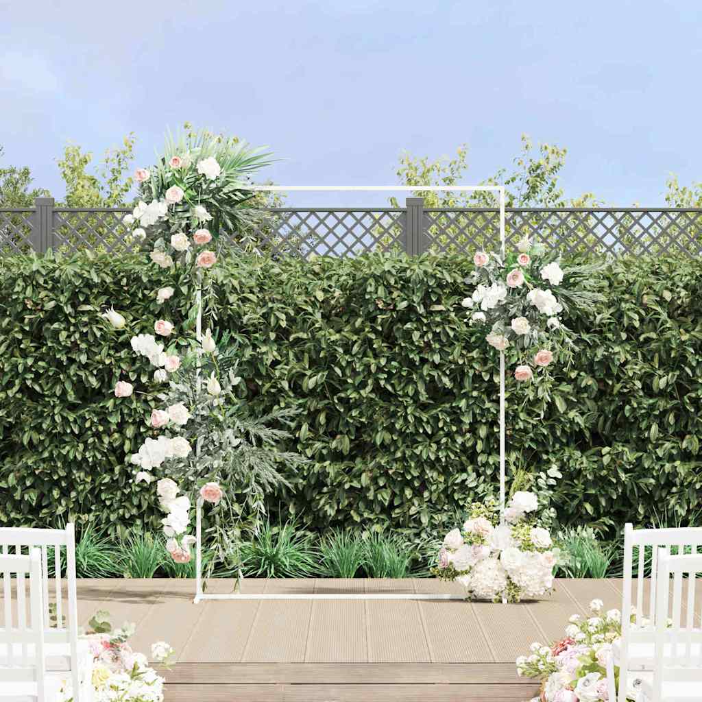 VidaXL bord de mariage blanc 150 x 49,5 x 200 cm acier