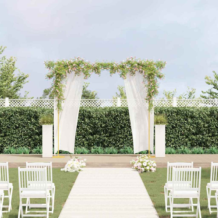 VidaXL bordure de mariage or 338 x 35 x 300 cm acier