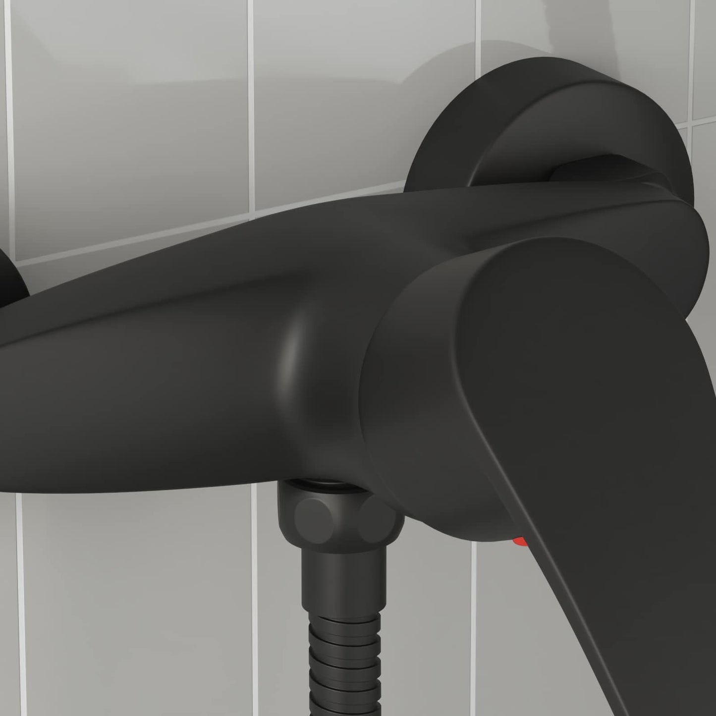 VidaXL mitigeur de douche noir g 1 2 pouces