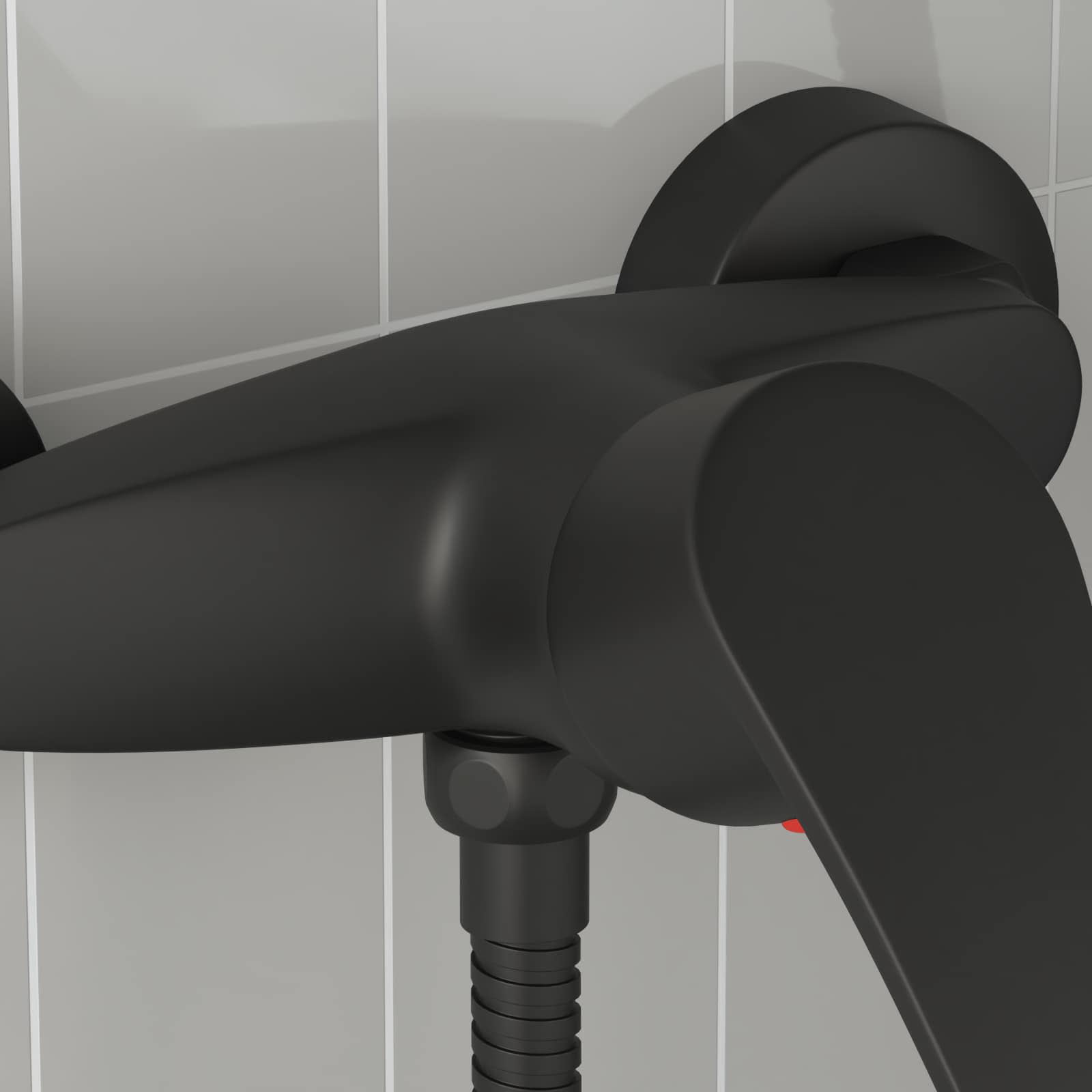 VidaXL mitigeur de douche noir g 1 2 pouces