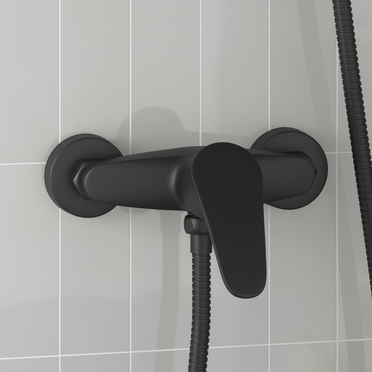VidaXL mitigeur de douche noir g 1 2 pouces