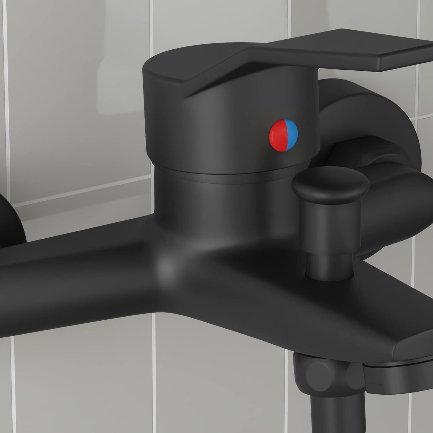 VidaXL mitigeur de douche noir g 1 2 pouces