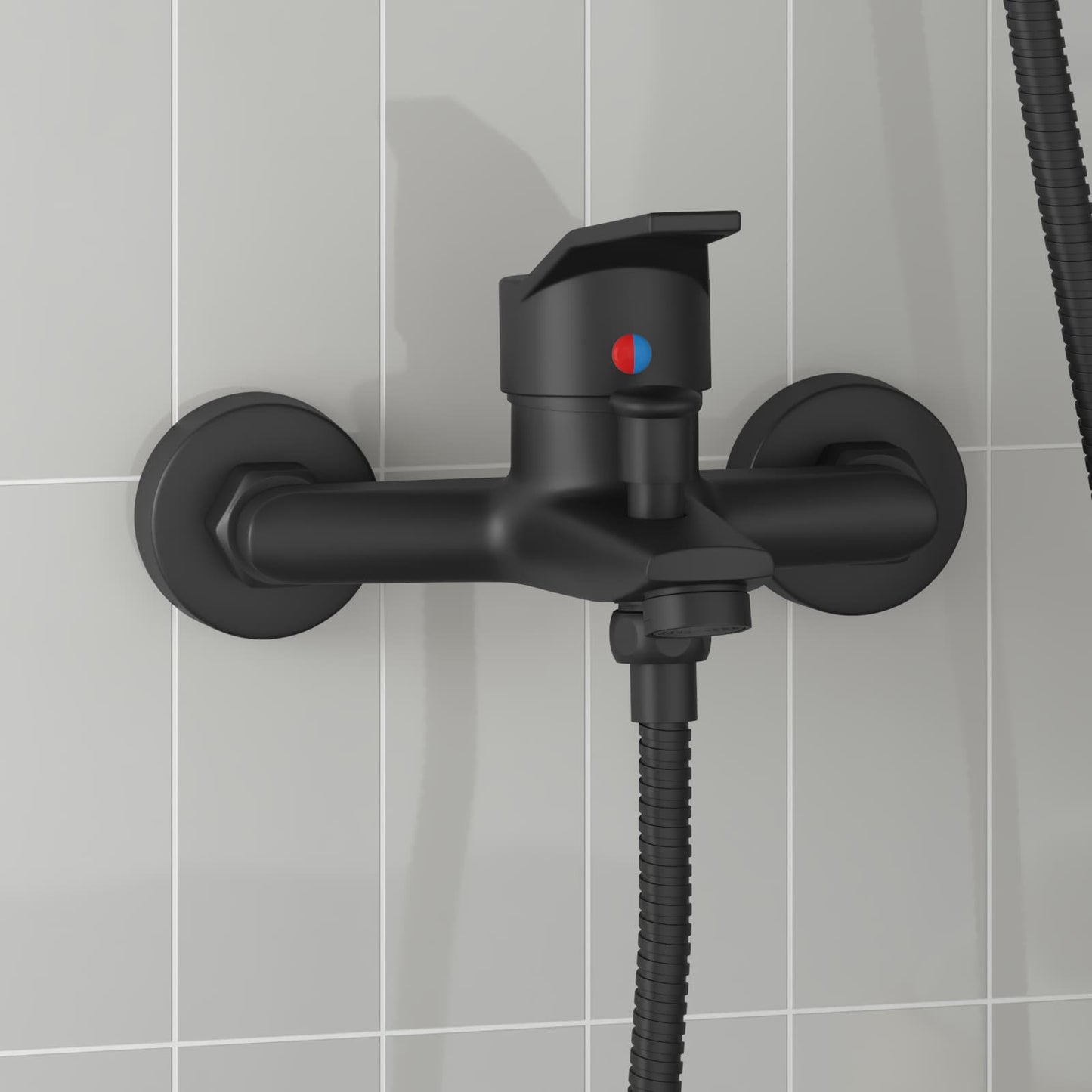 VidaXL mitigeur de douche noir g 1 2 pouces