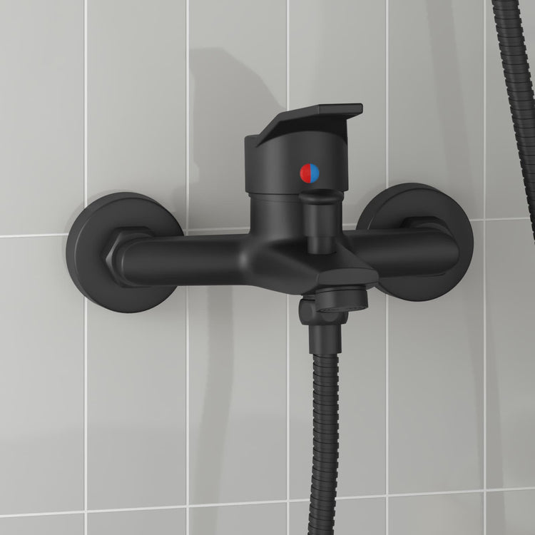 VidaXL mitigeur de douche noir g 1 2 pouces