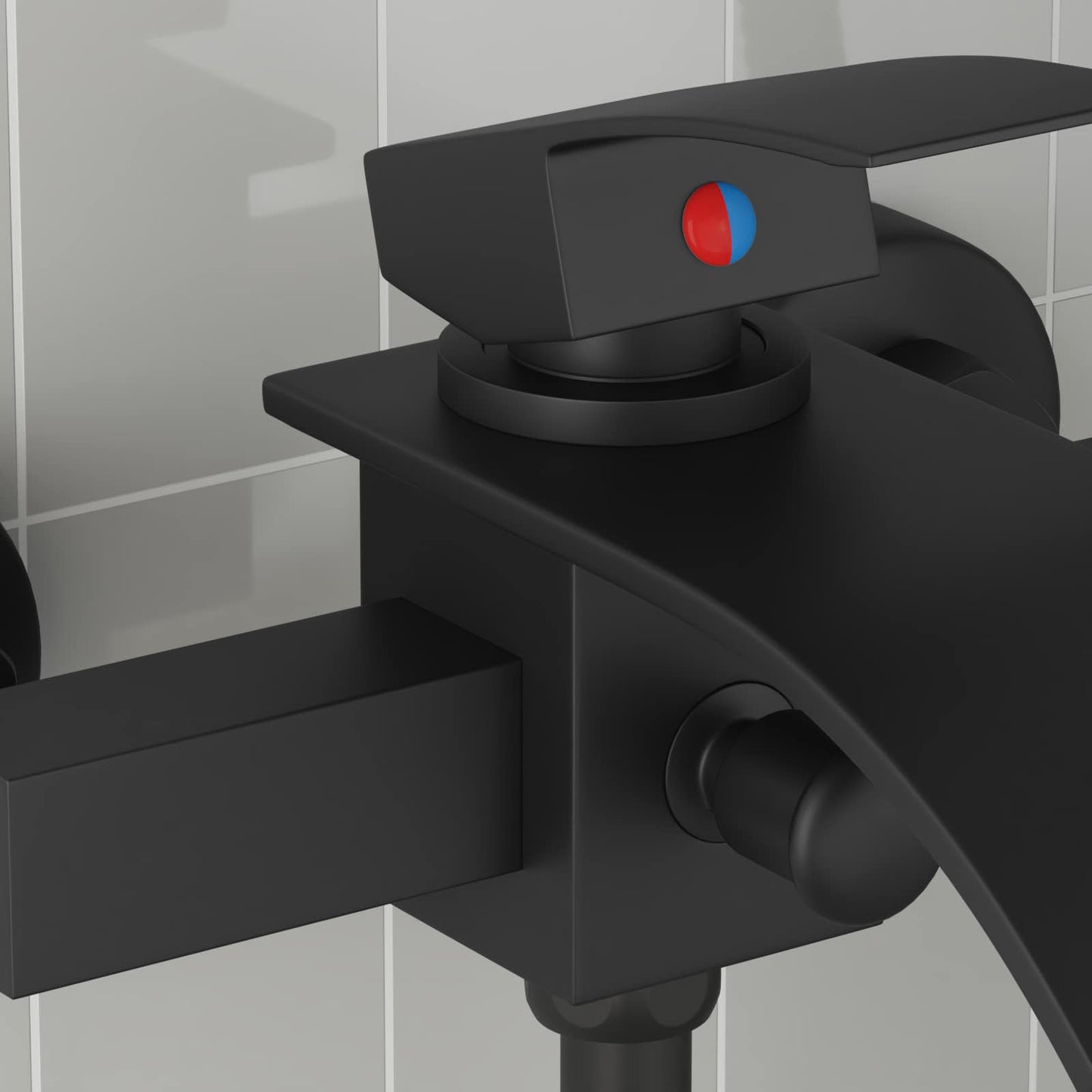 VidaXL mitigeur de douche noir g 1 2 pouces