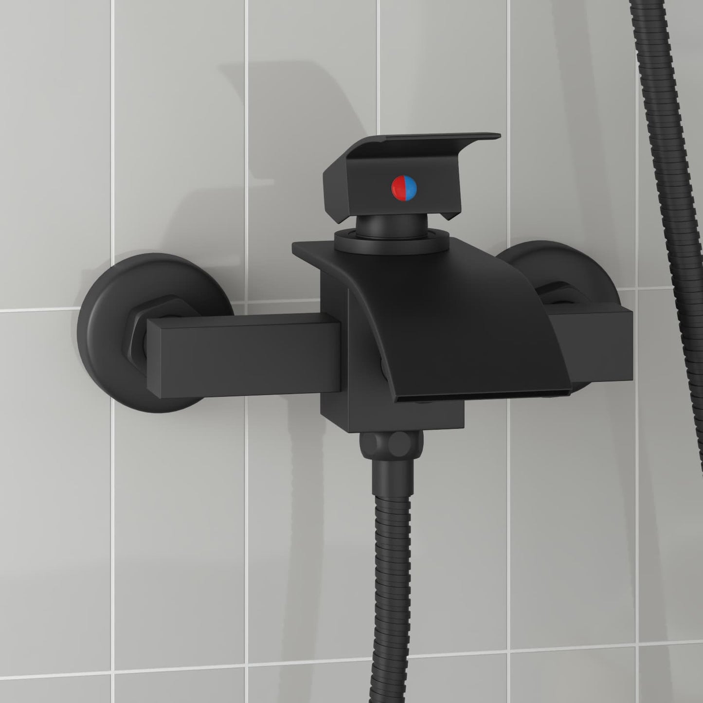 VidaXL mitigeur de douche noir g 1 2 pouces