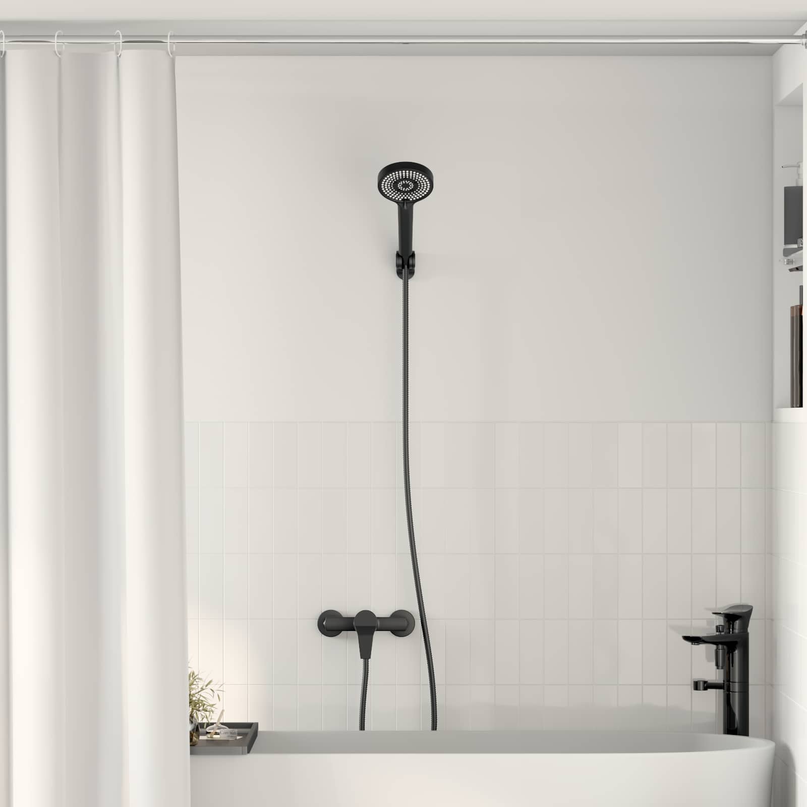 Vidaxx ensemble de douche noir g 1 2 pouces cuivre