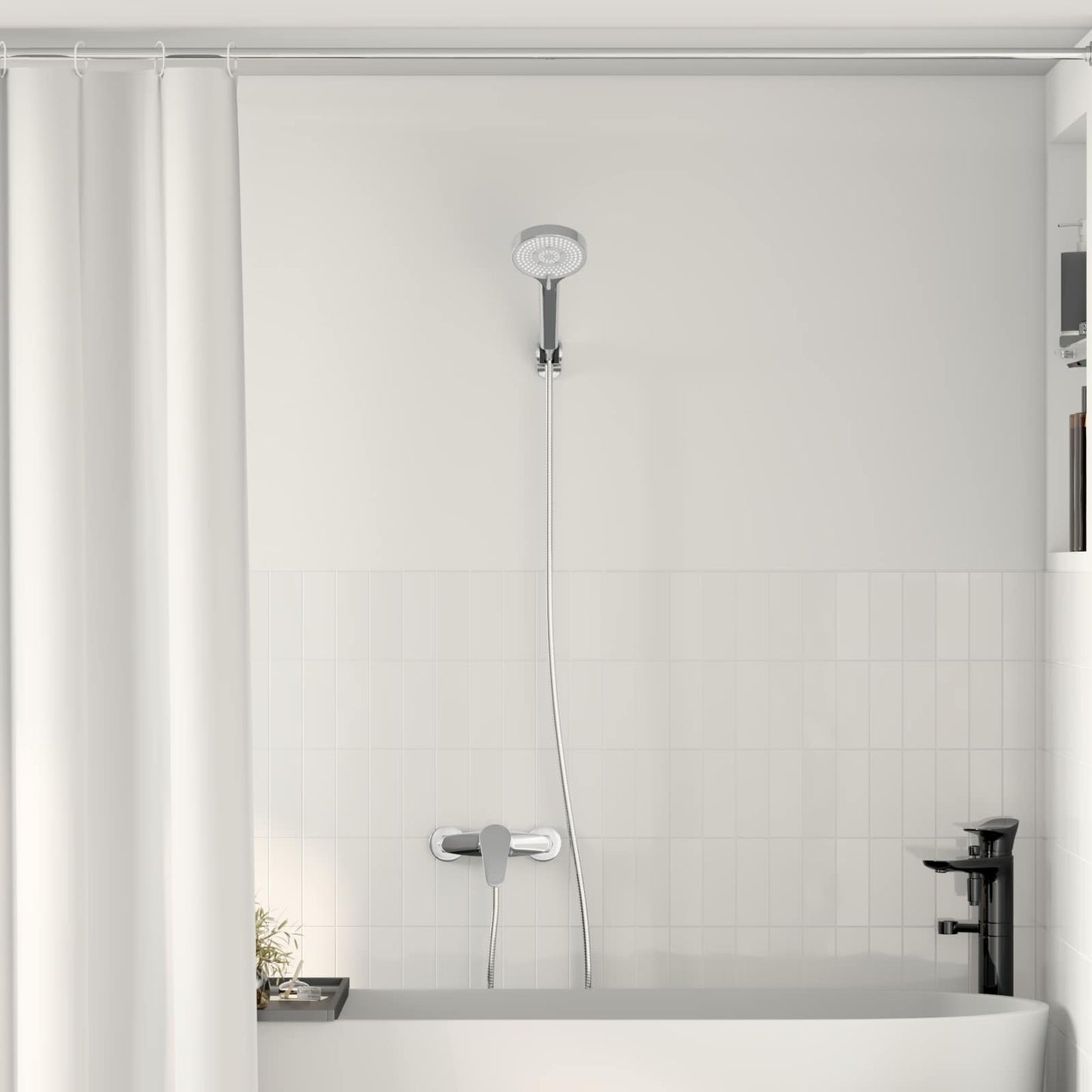 VidaXL ensemble de douche chromé g 1 2 pouces