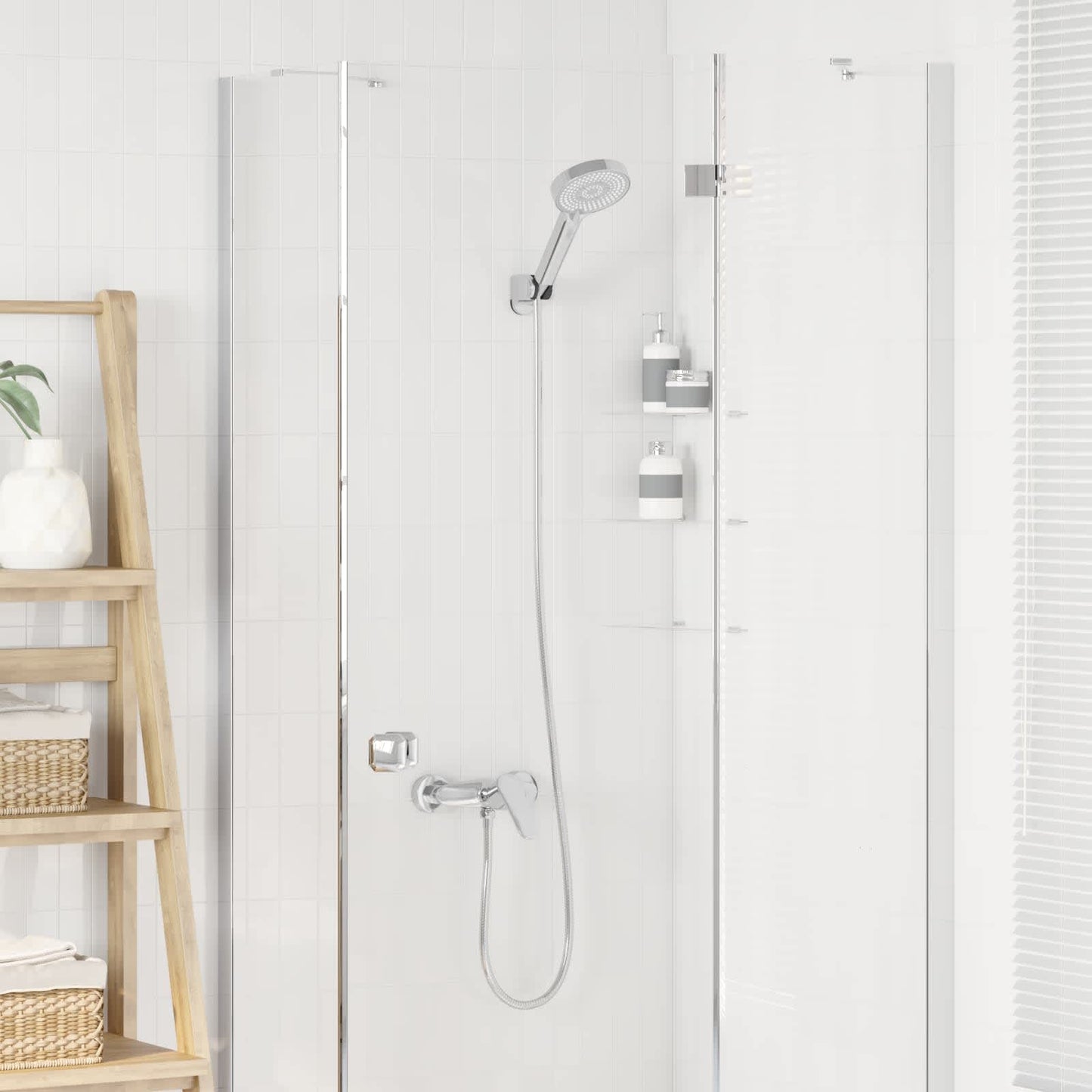 VidaXL ensemble de douche chromé g 1 2 pouces