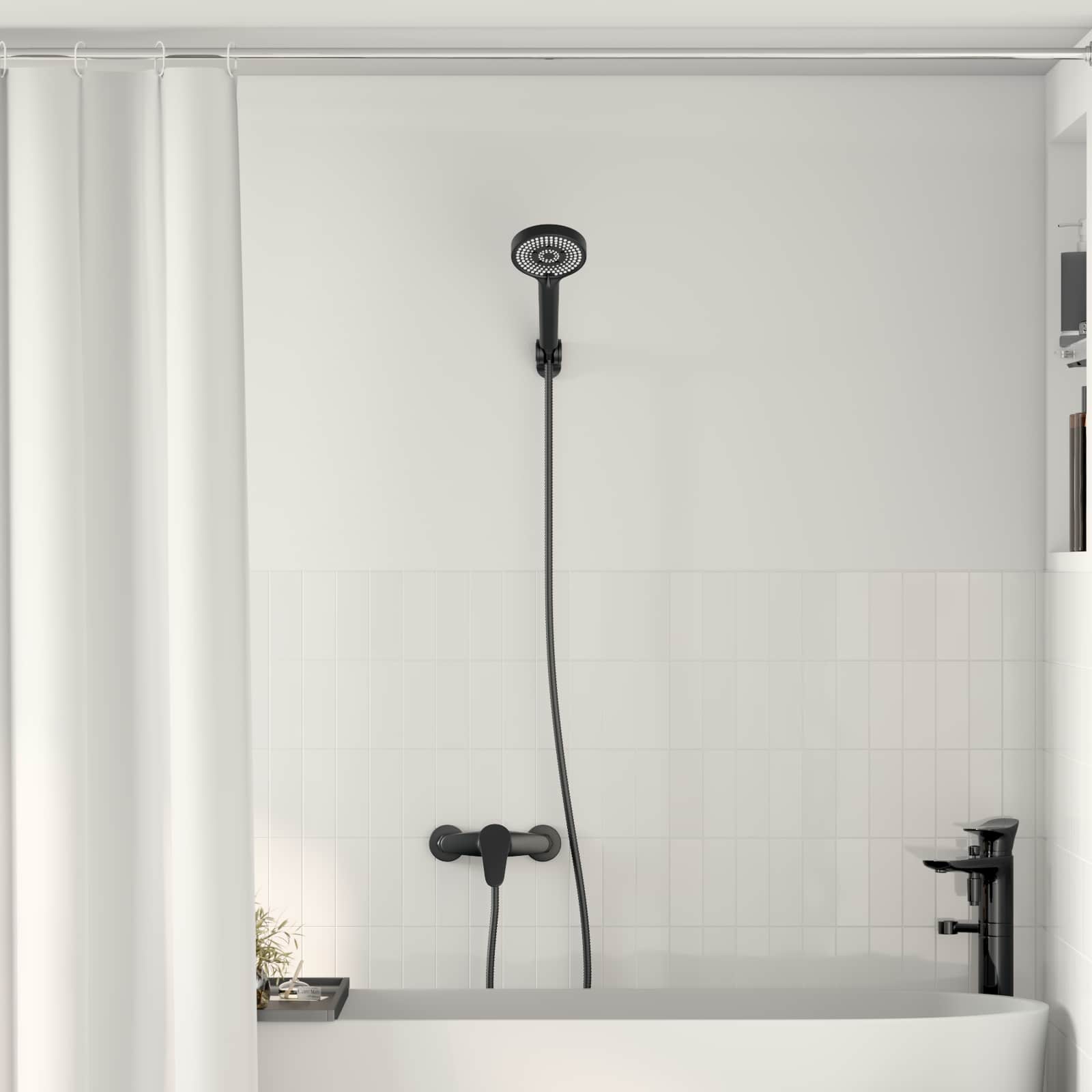 Vidaxx ensemble de douche noir g 1 2 pouces