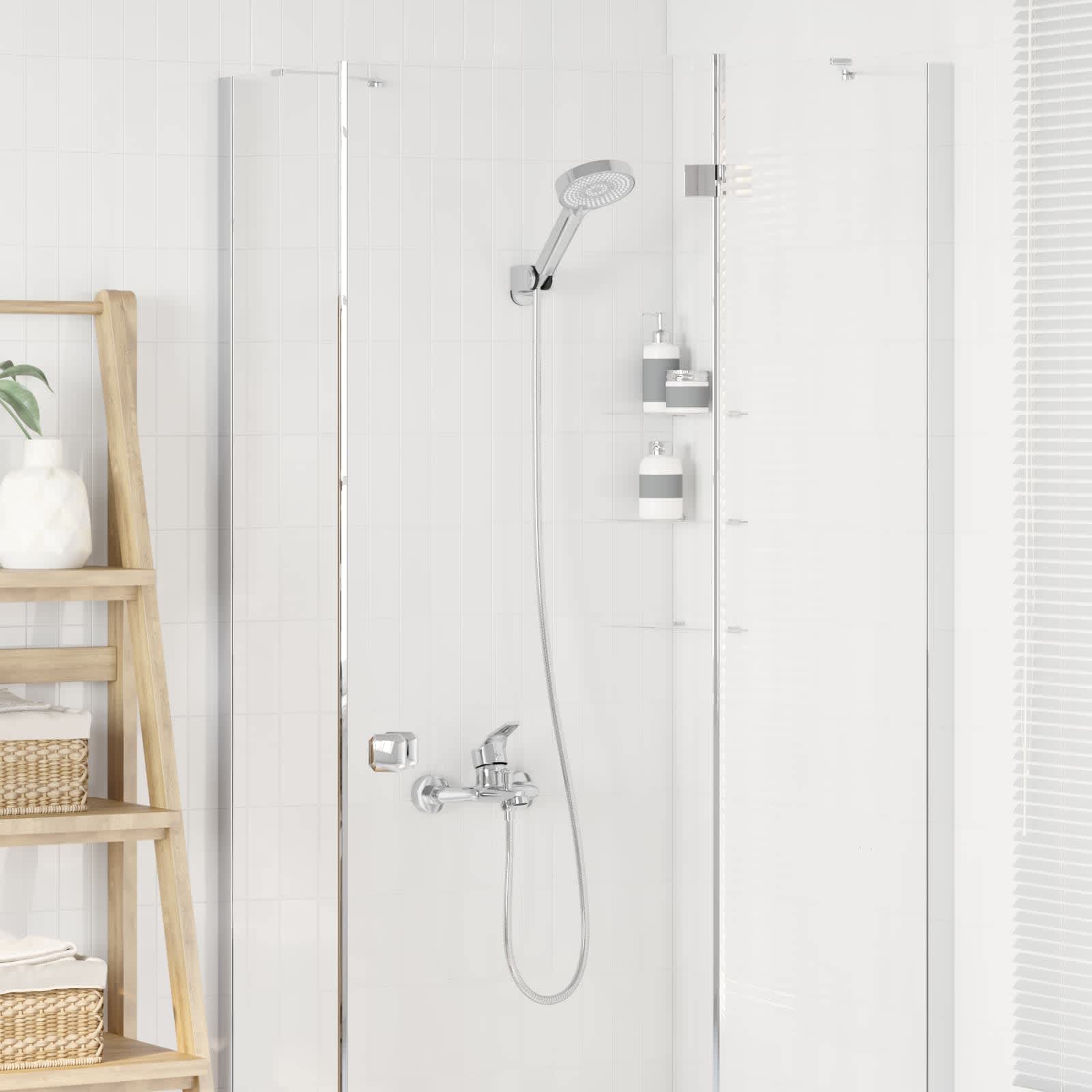 VidaXL ensemble de douche chromé g 1 2 pouces