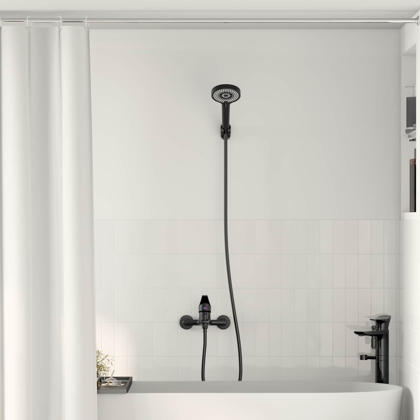 Vidaxx ensemble de douche noir g 1 2 pouces